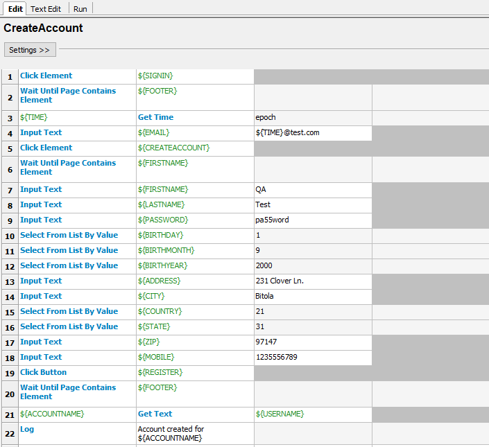 Object locators substituted with variables from the locator file