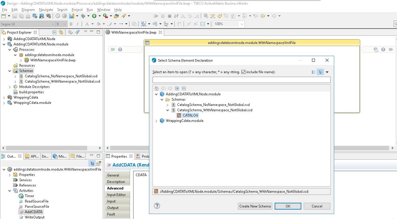 Selecting root element