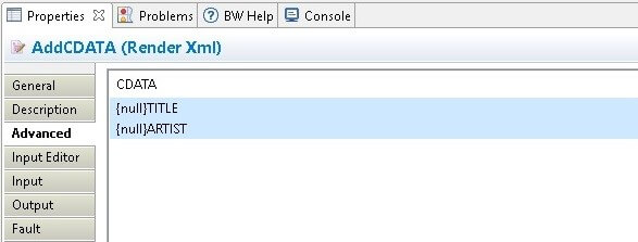 CATALOG element will be displayed under Advanced tab.
