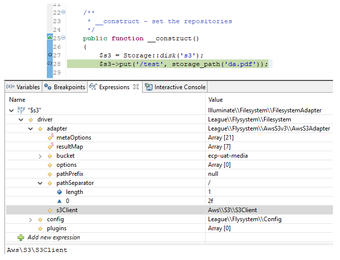 Working with Amazon(AWS) S3 Creds in Laravel