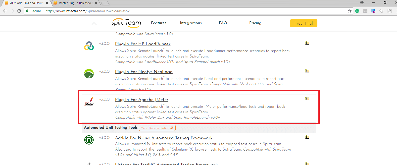 download JMeterEngine.zip file from Inflectra's website