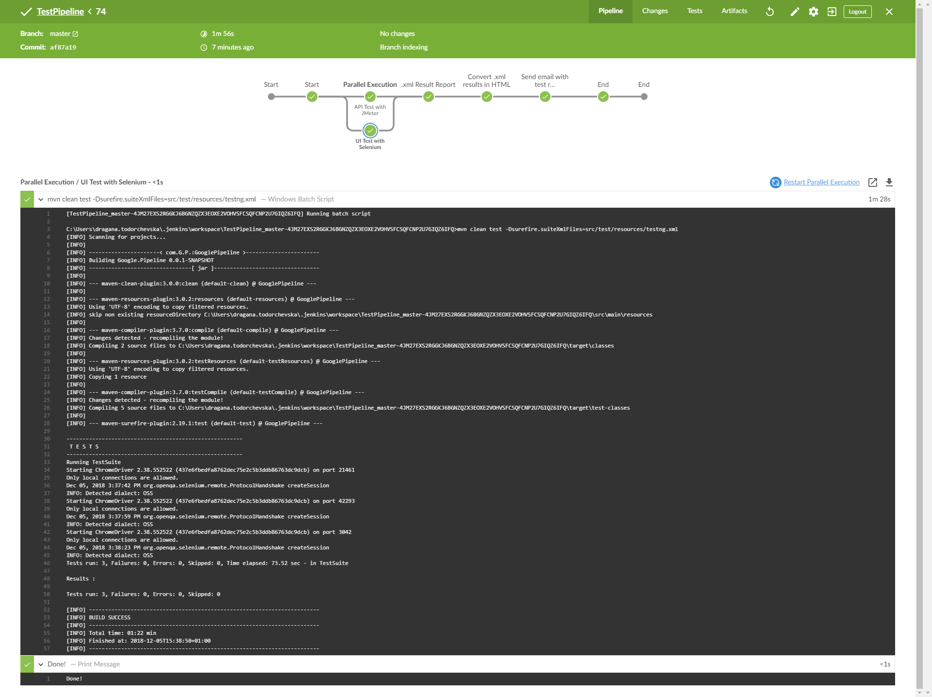Console Output Stage 2 - task a