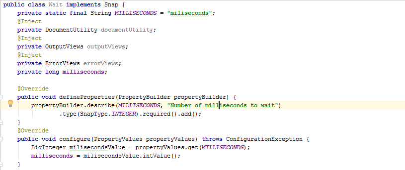implementation of the Snap interface