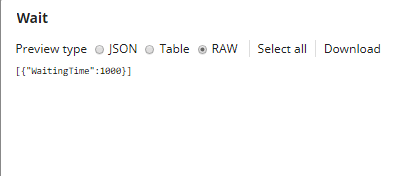 JSON on output