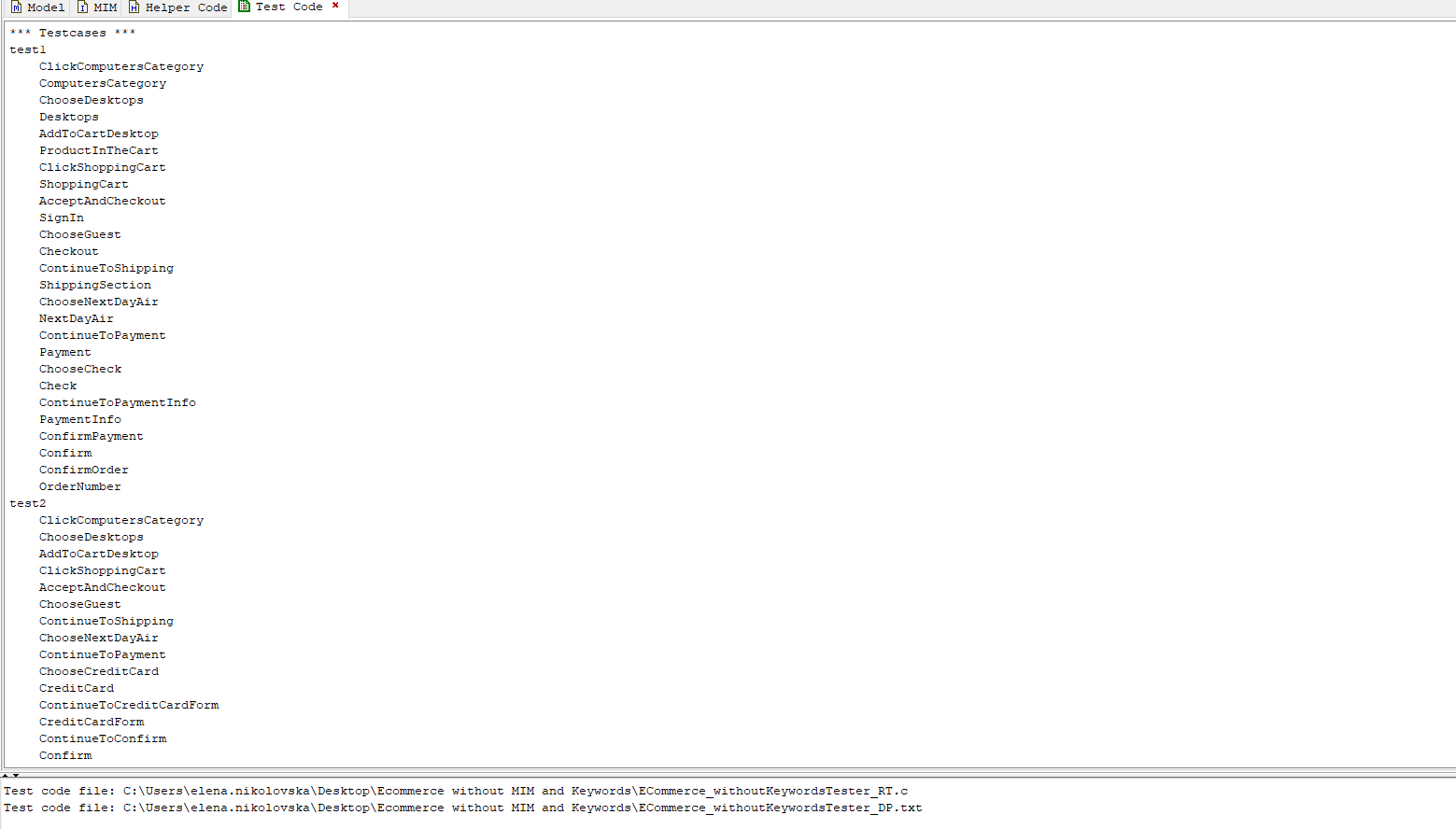 Test Code