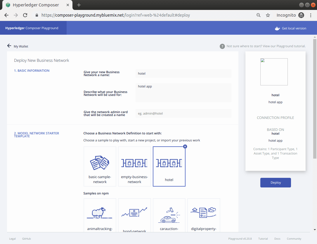Building Blockchain network with Hyperledger Fabric and Composer