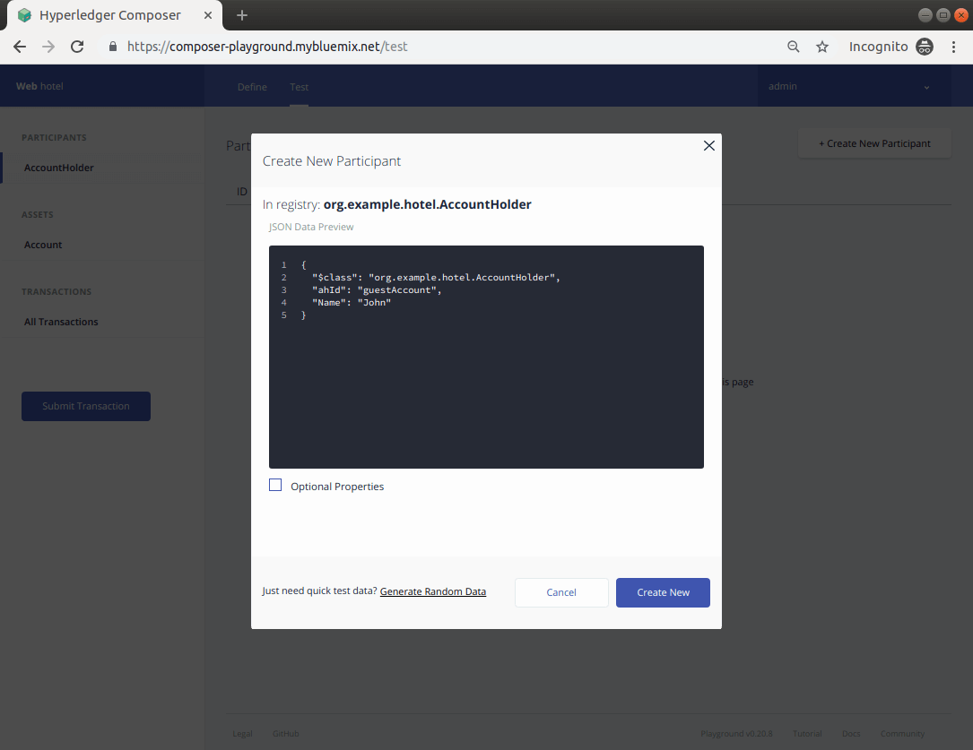 Building Blockchain network with Hyperledger Fabric and Composer