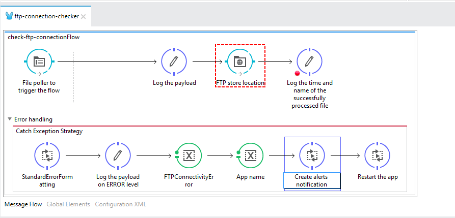 Mulesoft external API for custom alerts creation and automatic application restarting