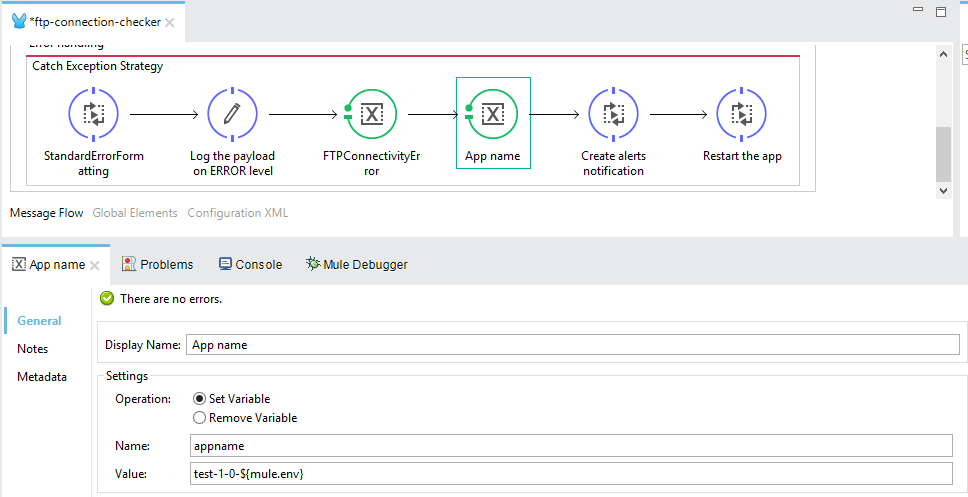 Mulesoft external API for custom alerts creation and automatic application restarting