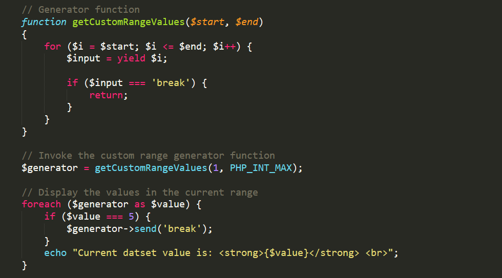 Sending Values to Generator