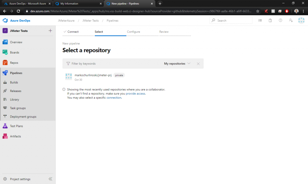 Picture 7. Selecting repository.