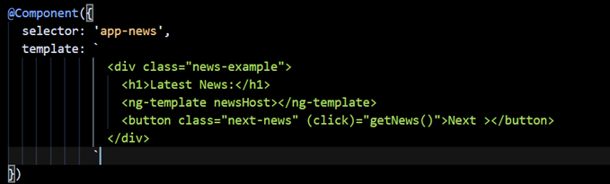 Angular basics code example of the directive