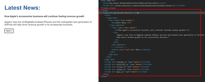 Angular basics code example of the directive