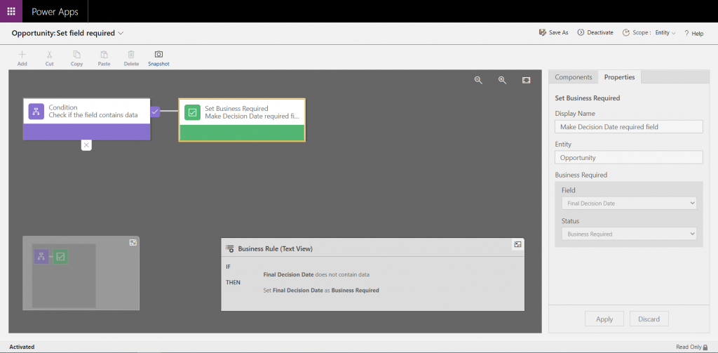 Power Apps - set field required