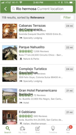 Overlapping text on TripAdvisor App