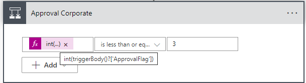 Approval condition