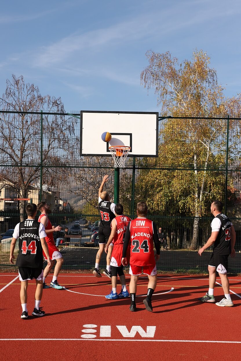 renovation of a basketball playground