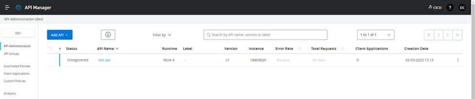 CI/CD for MuleSoft