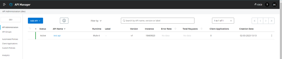 CI/CD for MuleSoft