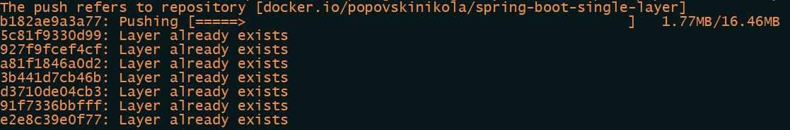 spring boot single layer