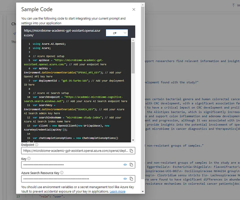 Azure OpenAI Studio