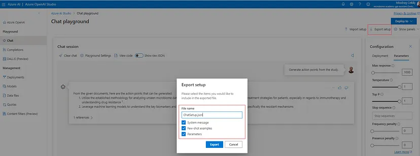Azure OpenAI Studio