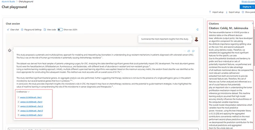 Azure OpenAI Studio