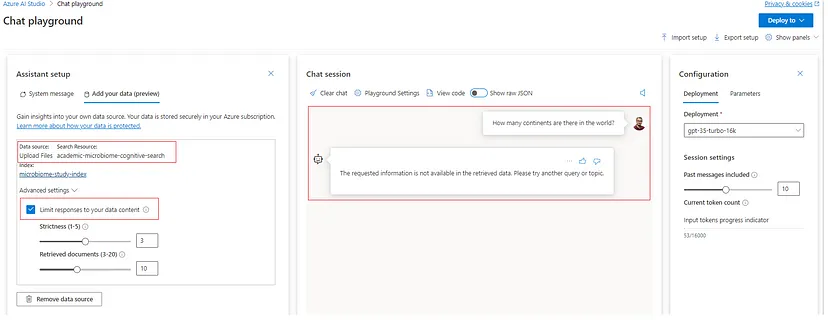 Azure OpenAI Studio