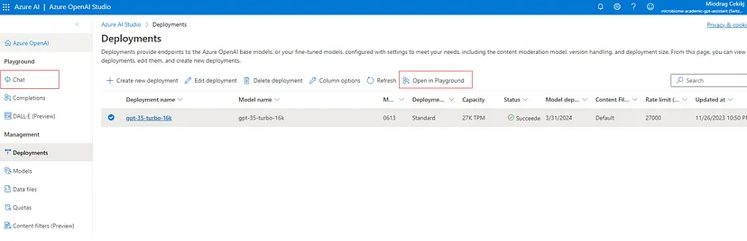 Microsoft Azure ChatGPT