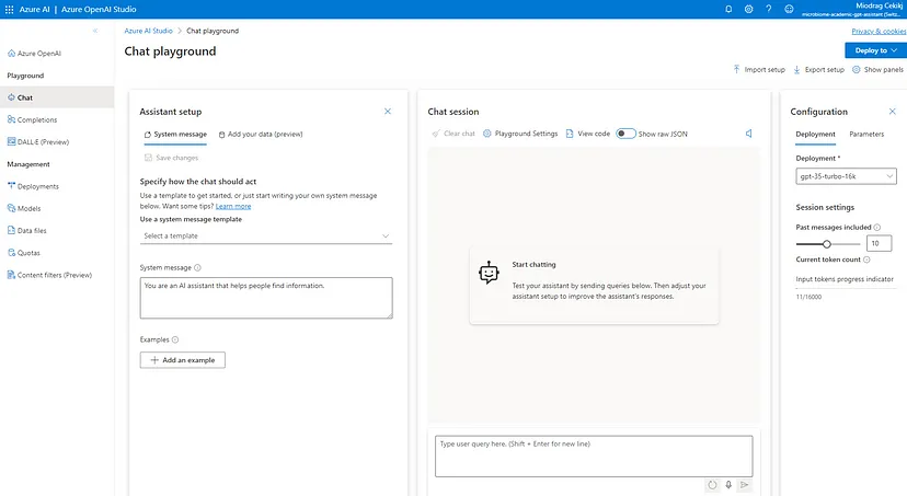 Microsoft Azure ChatGPT