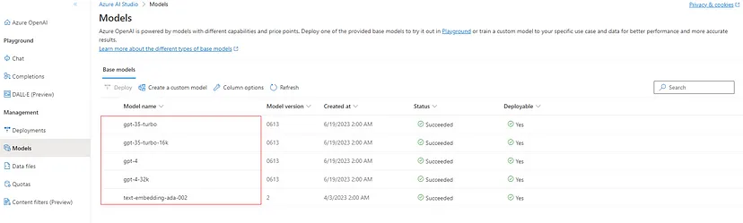 Microsoft Azure ChatGPT